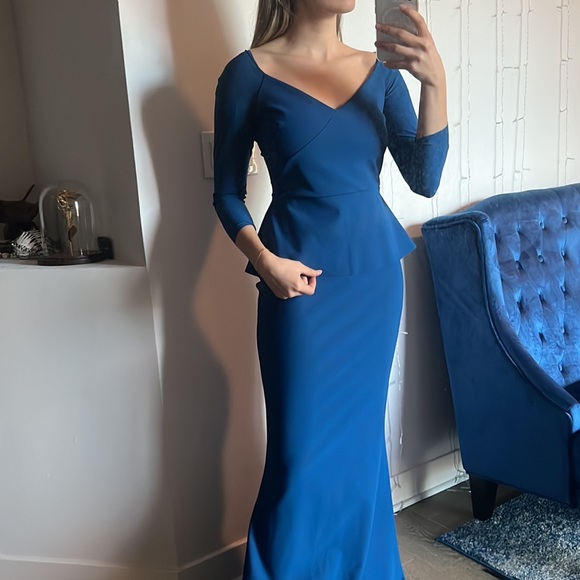 ❌SOLD❌ La piete robe Chiara boni blue maxi dress gown 44 - Picture 5 of 7